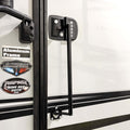 Black MORryde Latch Extender SP54-200 Installed on RV Door - Side View | United RV Parts