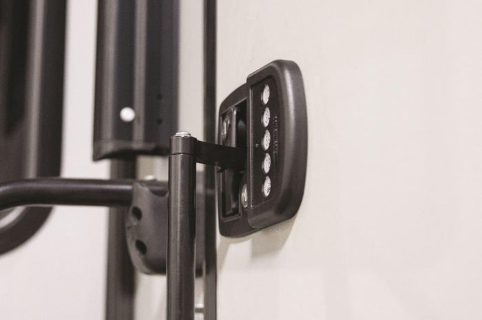 Black MORryde RV Door Latch Extender SP54-200 - Close Up Detail View | United RV Parts