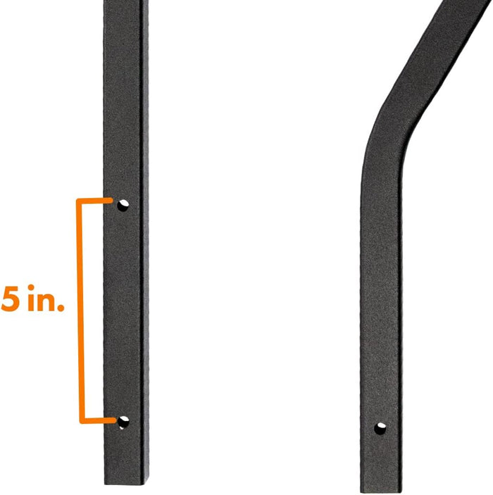 Black Steel RV Step Rail - 5 Inch Dimension Detail | United RV Parts