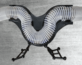 Black MorRyde Snap-on P-Trap SP54-267 for 3 Inch RV Sewer Hose - Top View | United RV Parts