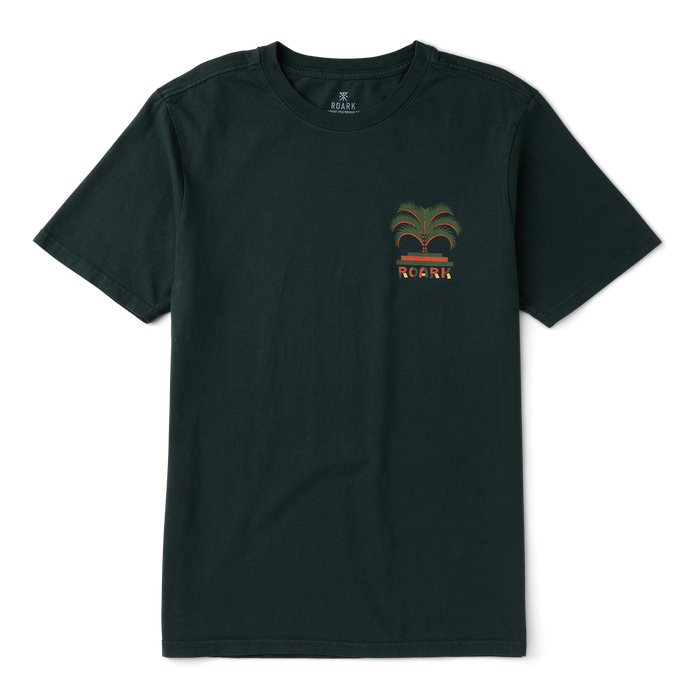 Roark active shirt featuring distinctive graphics and logo, designed for adventure and travel.