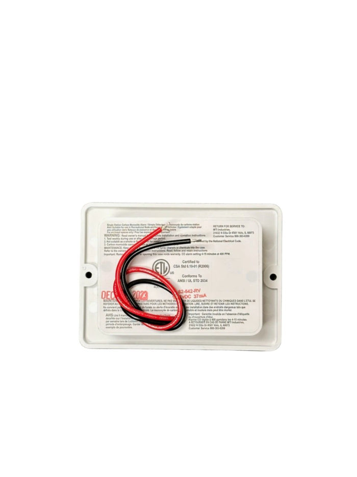 White Safe-T-Alert Mini CO Alarm - Side Profile View | United RV Parts