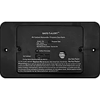 Black MTI Industries 25-742-BL LP/CO Alarm - Back View Label Detail | United RV Parts