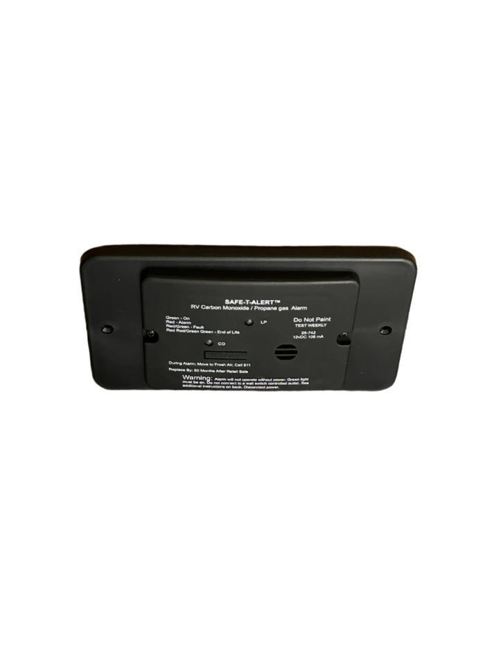 Black MTI Industries 25-742-BL RV Carbon Monoxide Propane Alarm - Front Panel | United RV Parts