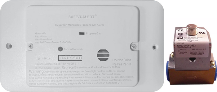 White MTI Industries LP/CO Alarm 25-742-R with Relay - Front View | United RV Parts