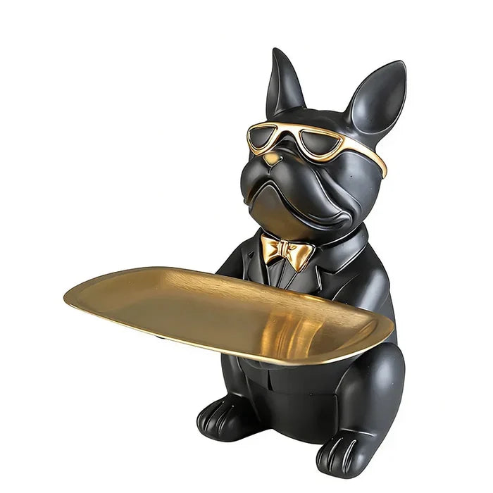 Multi-Functional Bulldog Tray Animal Statue