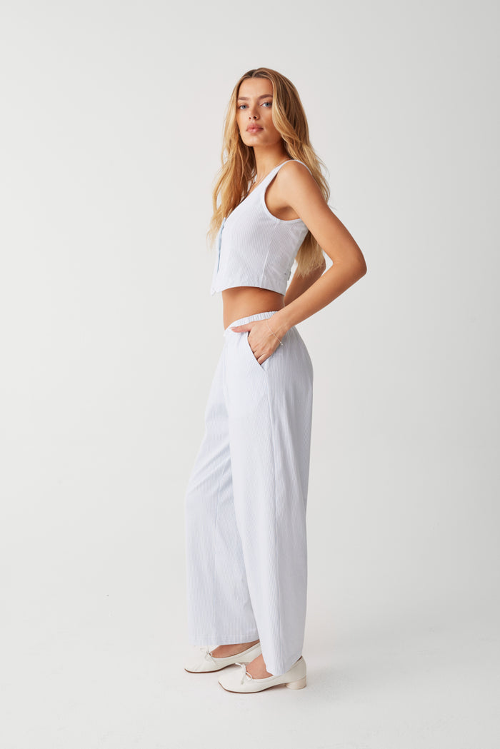 Nantucket striped cotton pant sleepy stripe