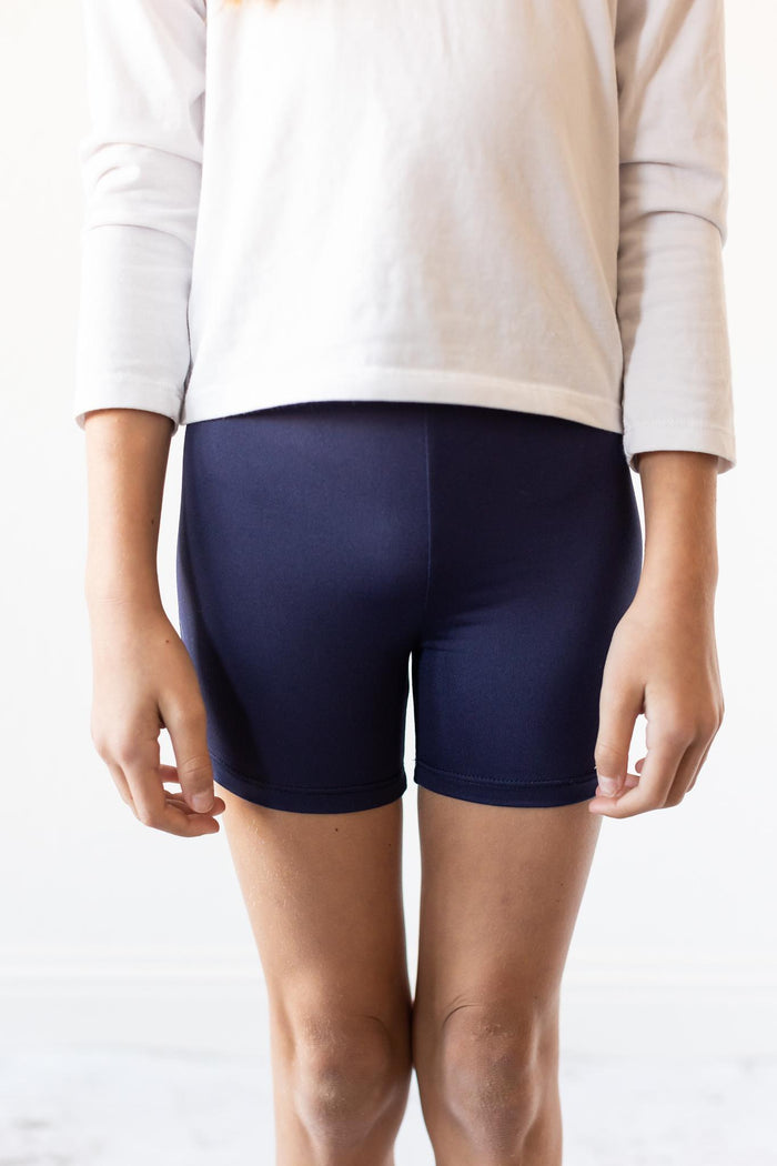 (S) Navy Twirl Shorts-Mila & Rose ®
