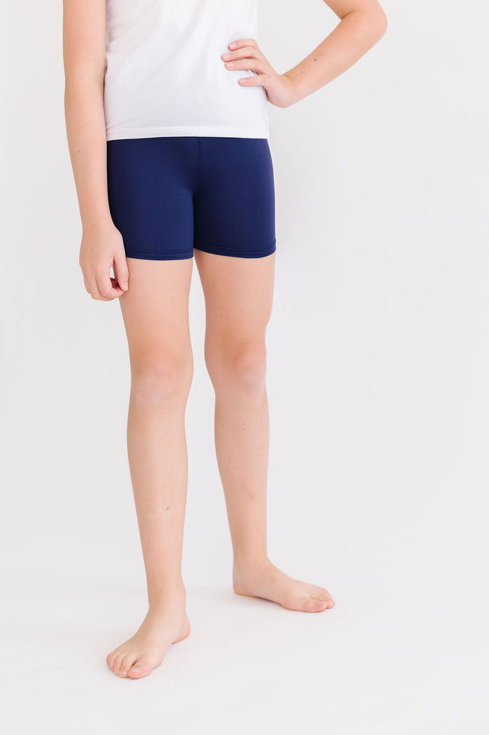 (S) Navy Twirl Shorts-Mila & Rose ®