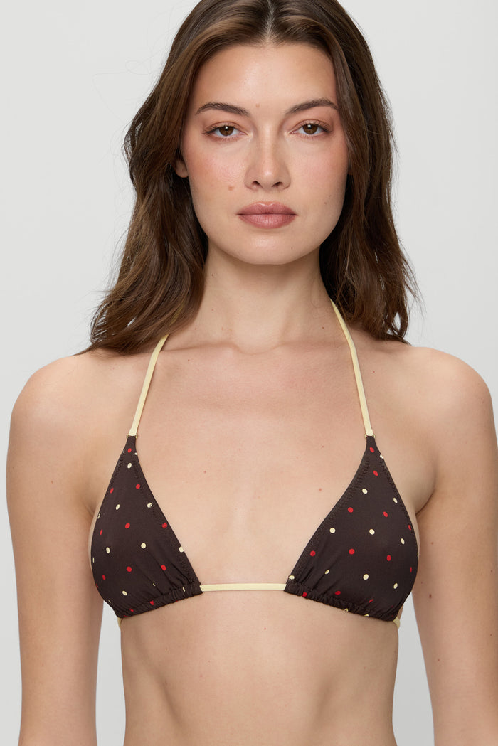Nick Reversible Shine Bikini Top - Honey Bug