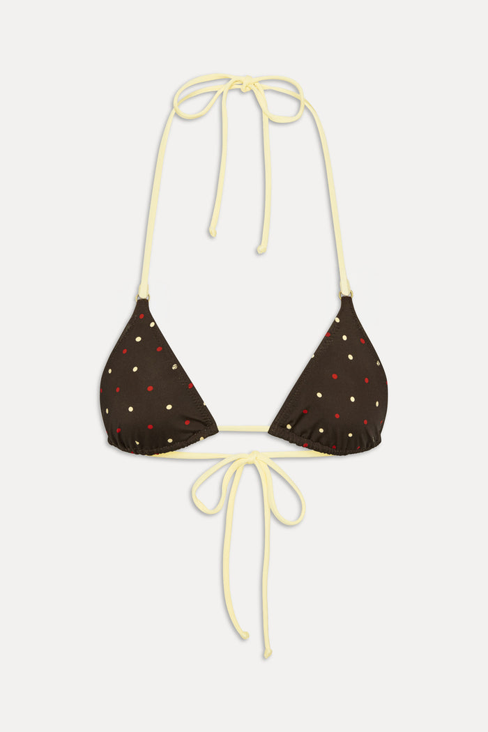 Nick Reversible Shine Bikini Top - Honey Bug