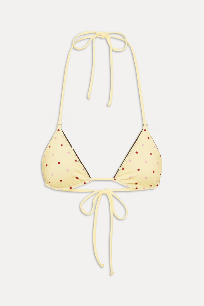 Nick Reversible Shine Bikini Top - Honey Bug