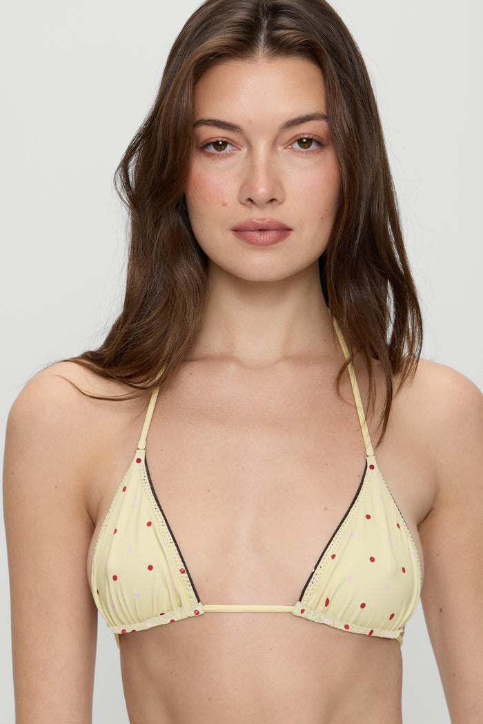 Nick Reversible Shine Bikini Top - Honey Bug