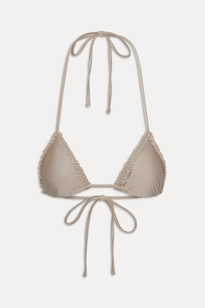 Nick Triangle Shine Bikini Top - Birthday Suit