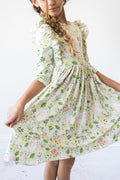 No Bunny Like You 3/4 Sleeve Ruffle Twirl Dress-Mila & Rose ®