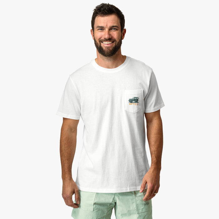 White $Model is 6'0" 182lbs Size M$