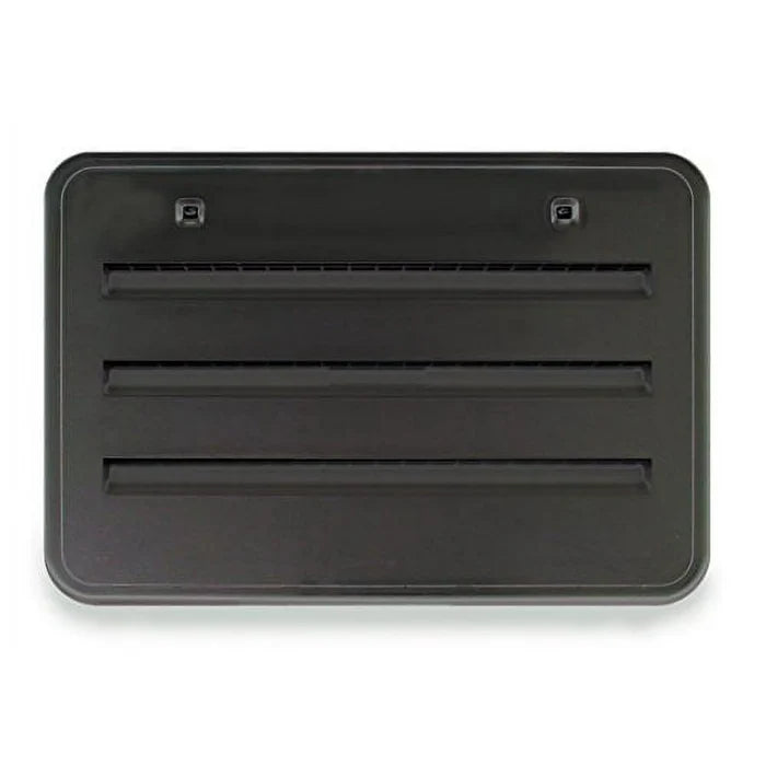 Black Norcold 621156BK Refrigerator Vent - Front View | United RV Parts