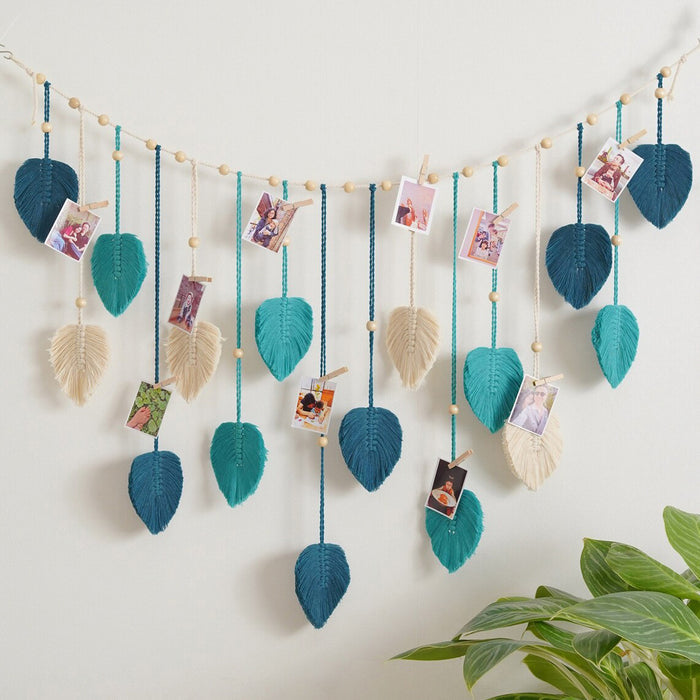 Nordic Handmade Woven Leaf Tapestry