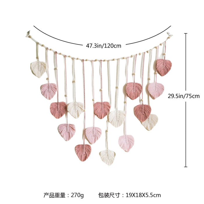 Nordic Handmade Woven Leaf Tapestry