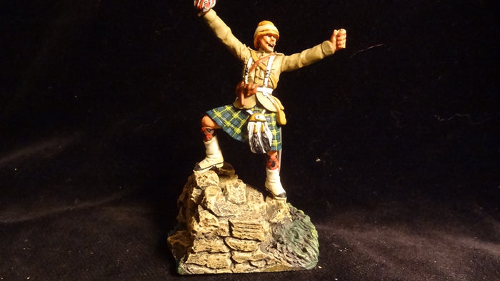 NWF 010 REGIMENTAL COLOURS GORDON HIGHLANDER OFFICER LEADING ATTACK