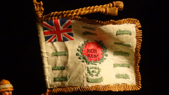 NWF 010 REGIMENTAL COLOURS GORDON HIGHLANDER OFFICER LEADING ATTACK