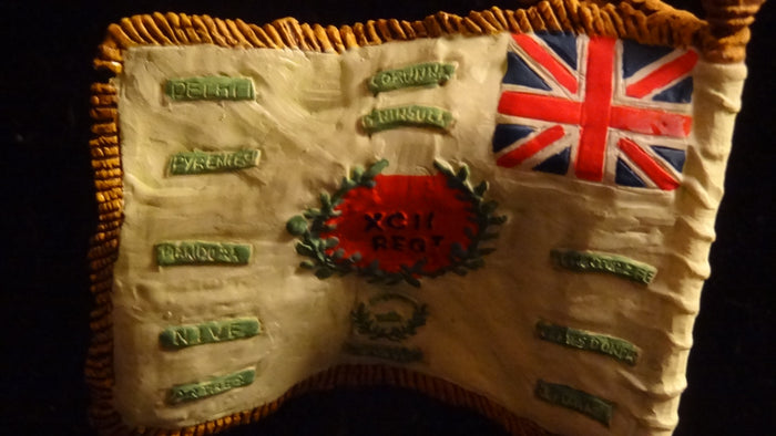 NWF 010 REGIMENTAL COLOURS GORDON HIGHLANDER OFFICER LEADING ATTACK