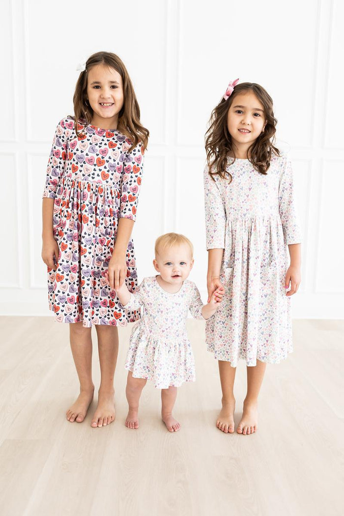 (V) One in a Million 3/4 Sleeve Pocket Twirl Dress-Mila & Rose ®