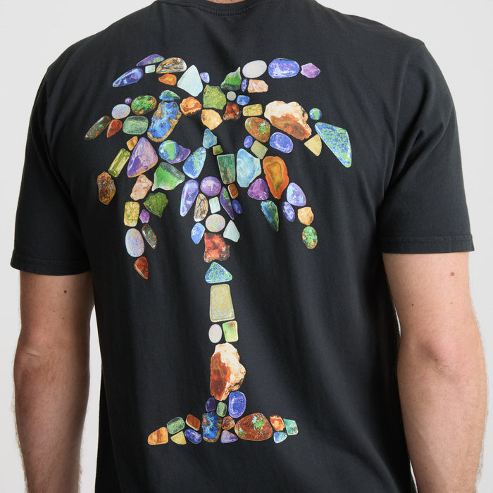 Design-focused active shirt featuring creative arts and science-themed graphics, ideal for adventure and travel by Roark.
