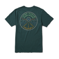 Roark Open Roads Premium Tee in Tundra, showcasing a close-up of the back graphic.