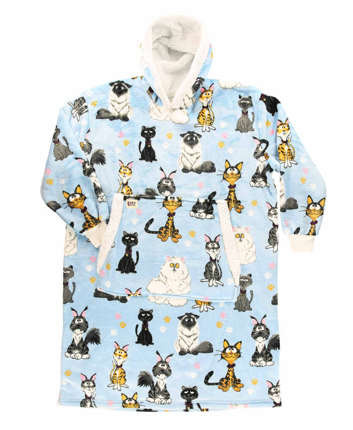 Oversized Wearable Blanket – Cattitude Blanket Hoodie