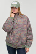 Parker Oversized Bomber Jacket - Classic Camo