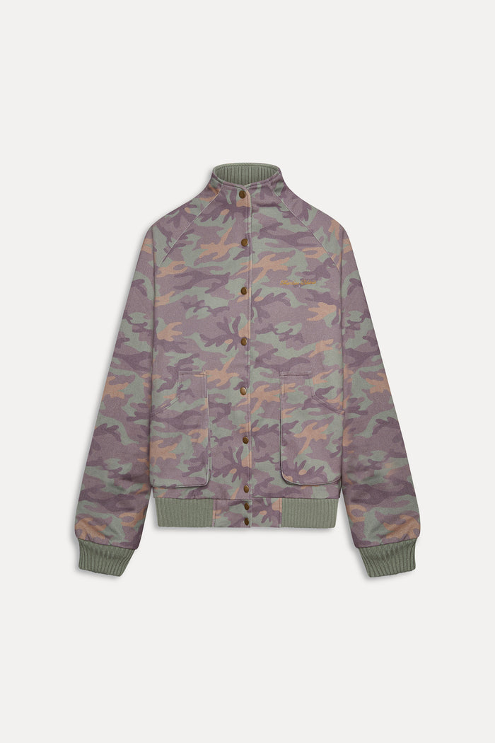 Parker Oversized Bomber Jacket - Classic Camo