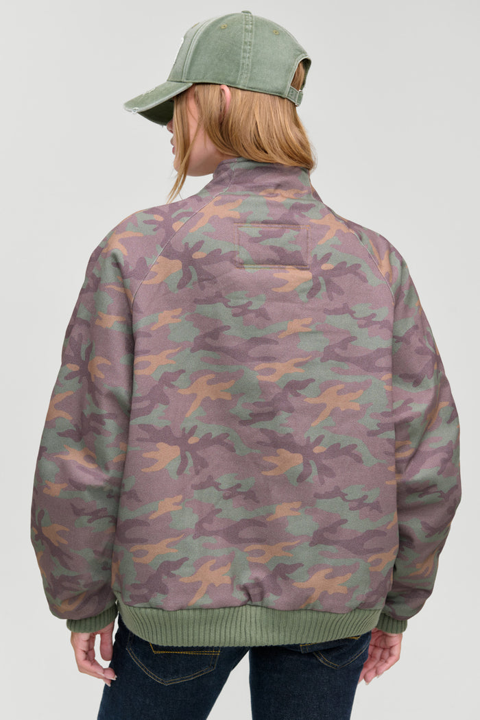 Parker Oversized Bomber Jacket - Classic Camo