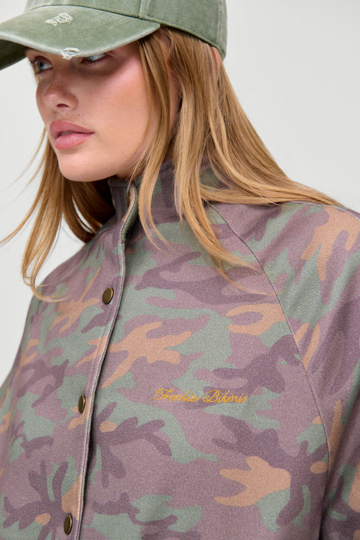 Parker Oversized Bomber Jacket - Classic Camo