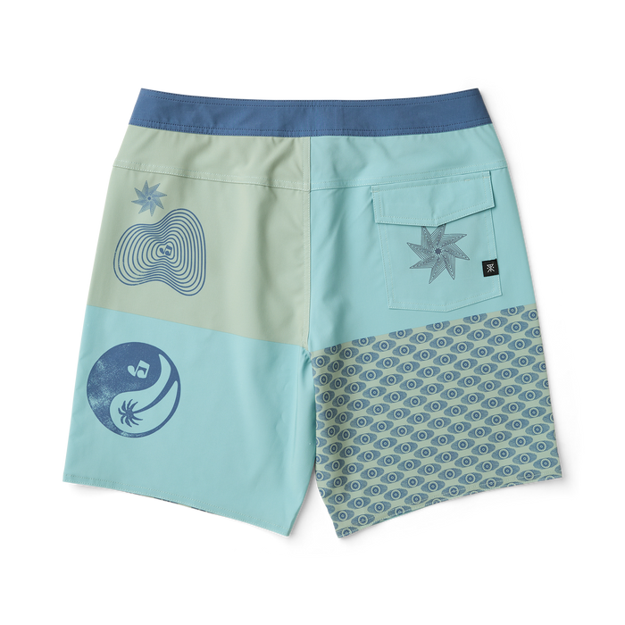 Assorted Roark adventure-inspired shorts displayed, including boardshorts, active shorts, trunks, and Bermuda shorts, ideal for travel and outdoor activities