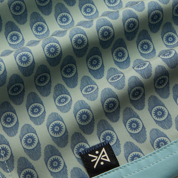Vibrant textile pattern showcasing creative arts and motifs, perfect for enhancing any adventure or travel gear by Roark.