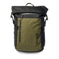 Roark Passenger 27L 2.0 Travel Bag in Black/Military, showcasing a close-up of the bag's front pocket.