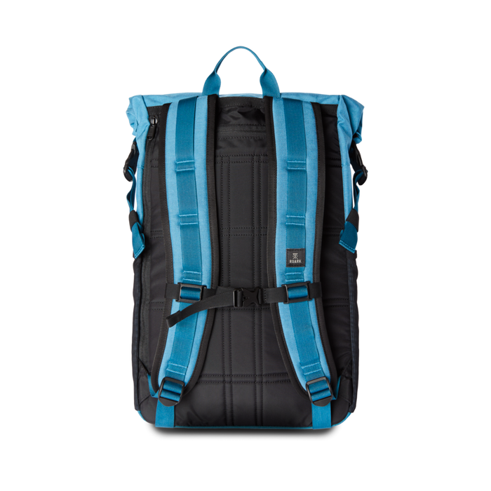 Roark Passenger 27L 2.0 Travel Bag in Slate, showcasing the bag's top handle and adjustable shoulder strap.