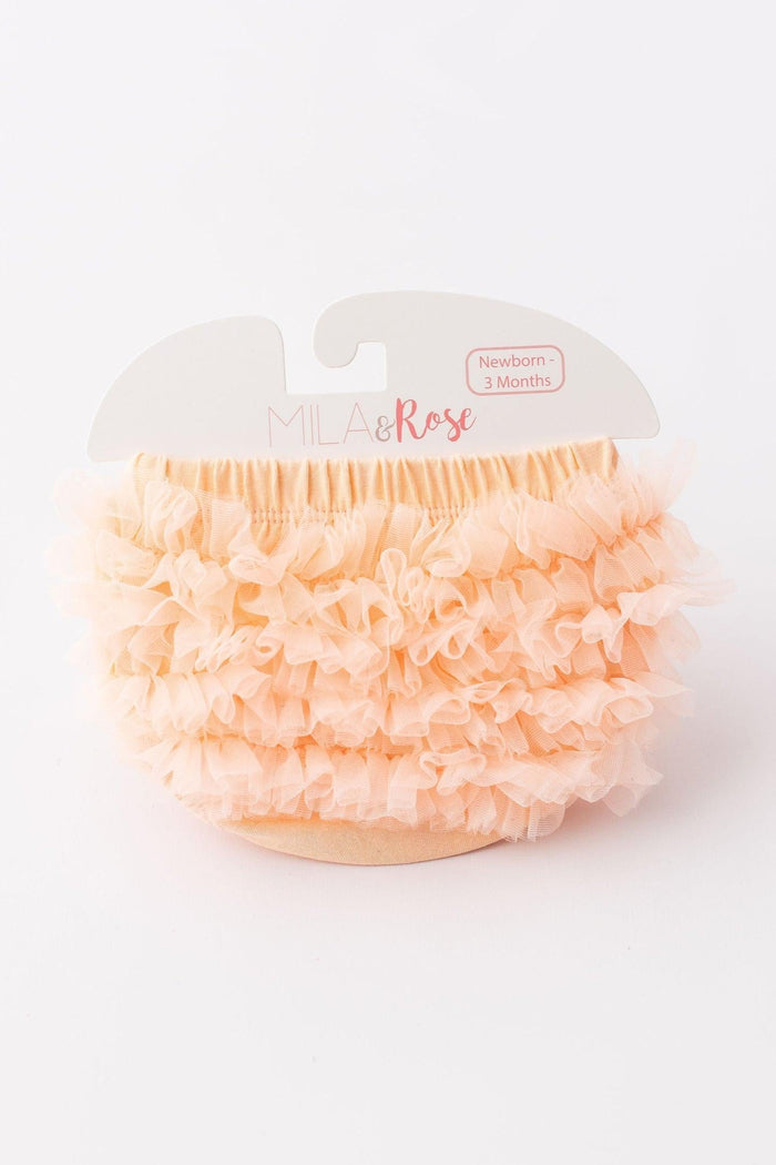 Peach Ruffle Bum Bloomer-Mila & Rose ®