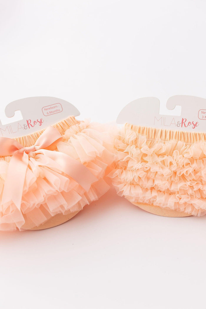 Peach Ruffle Bum Bloomer-Mila & Rose ®