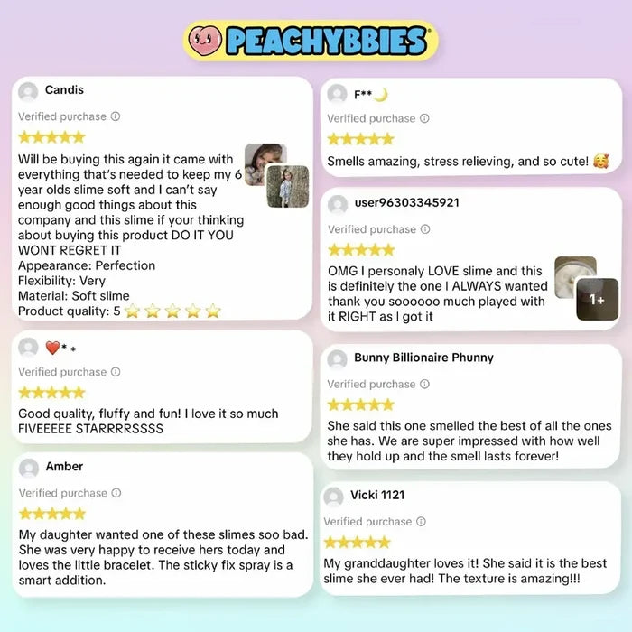 Peachybbies Scented Fidget Slime