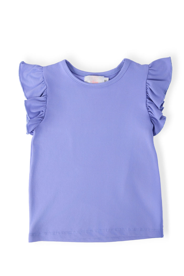 Periwinkle S/S Ruffle Tee-Mila & Rose ®