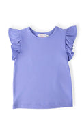 Periwinkle S/S Ruffle Tee-Mila & Rose ®