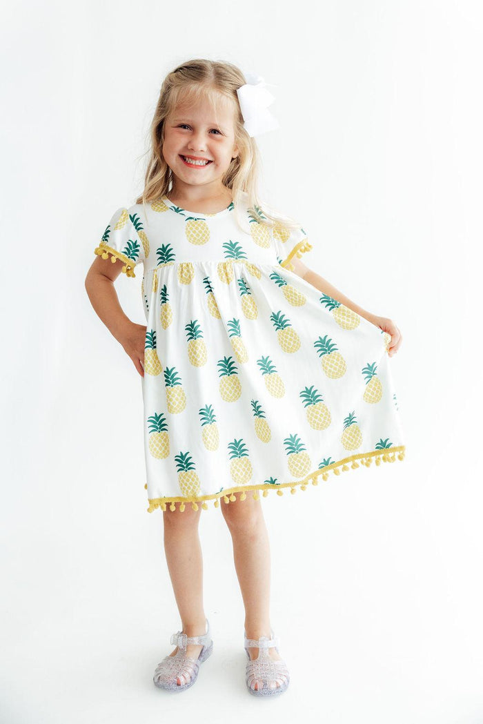 Pineapple Pom Pom Dress-Mila & Rose ®