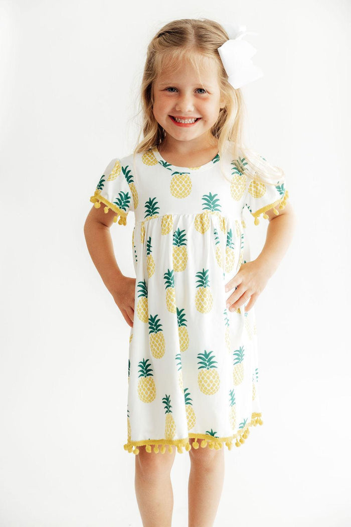 Pineapple Pom Pom Dress-Mila & Rose ®