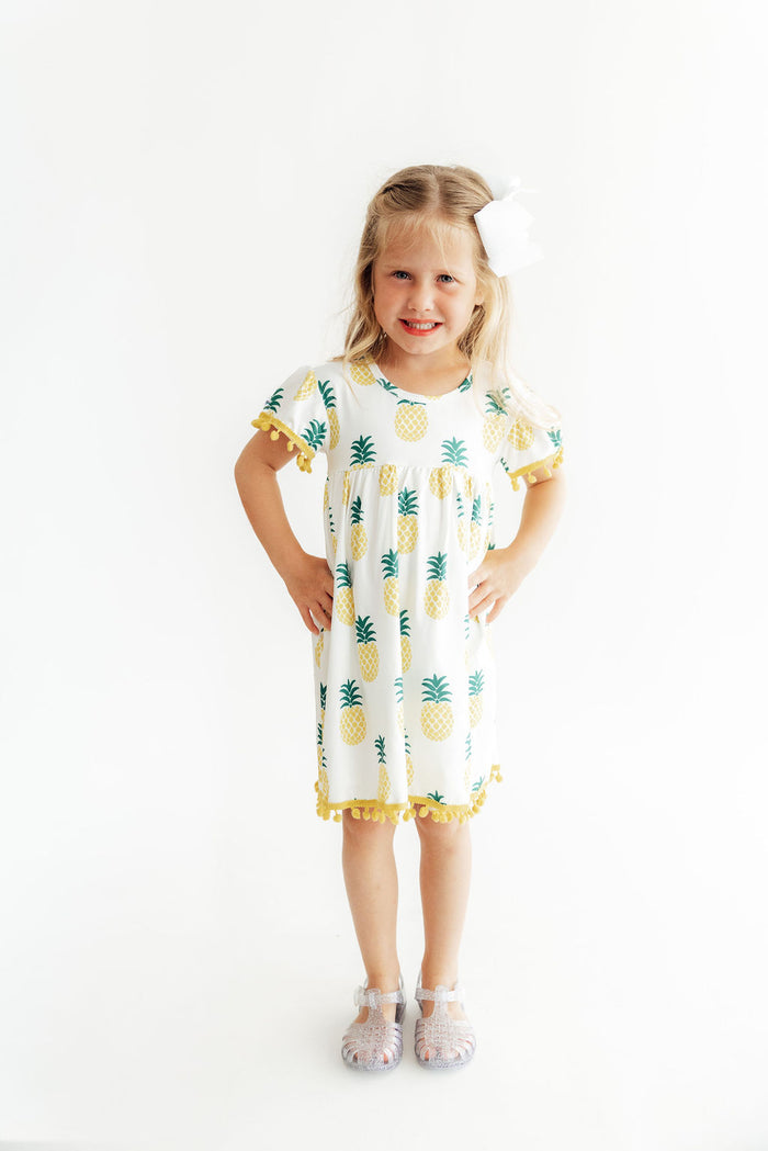 Pineapple Pom Pom Dress-Mila & Rose ®