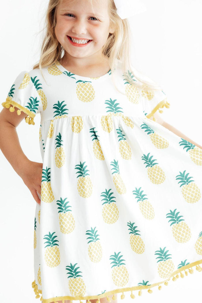 Pineapple Pom Pom Dress-Mila & Rose ®