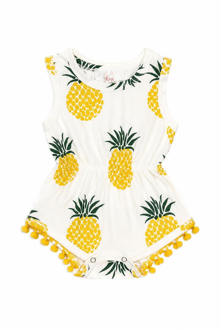 Pineapple Pom Pom Romper-Mila & Rose ®