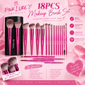 🎀 PINK LURE 18-Piece Makeup Brush Set