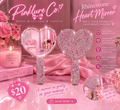 💗 Pinklure Co. Rhinestone Heart Mirror
